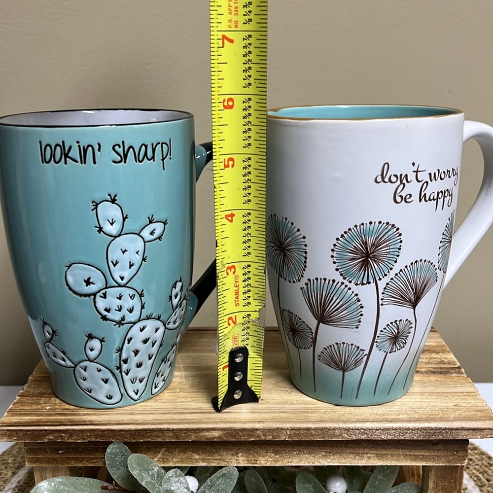 Two Mugs “Lookin Sharp “ & “ Don’t worry be Happy” in great condition - Picture 8 of 8